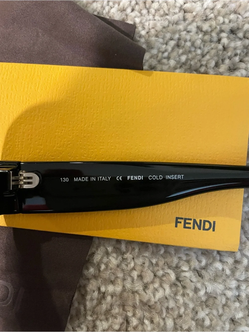 Authentic Fendi Black Round-Frame Women's Sunglasses, with COA